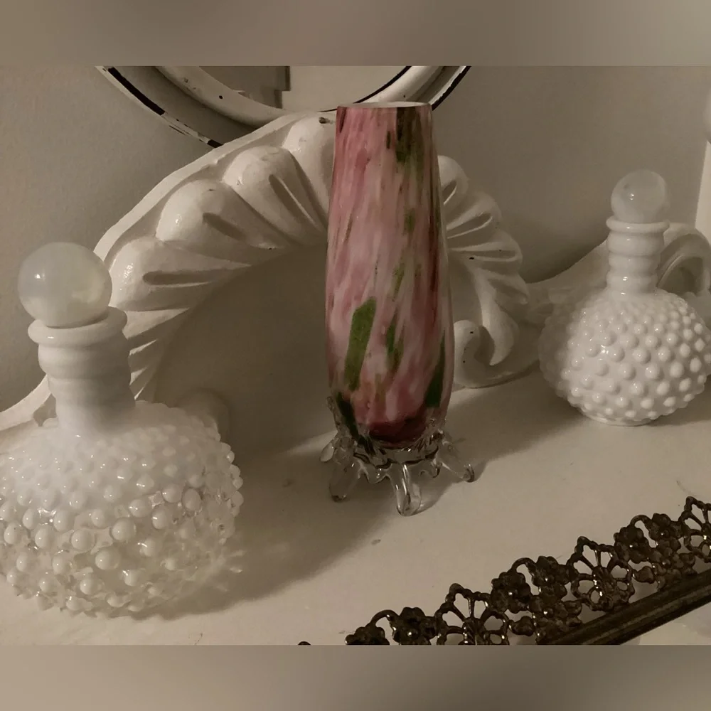 Vintage Tall Slender Fenton Glass Vase